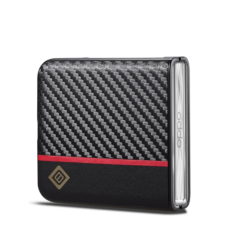 LC.IMEEKE 3 in 1 Carbon Fiber Texture Shockproof Phone Case, For OPPO Find N3 Flip, For OPPO Find N