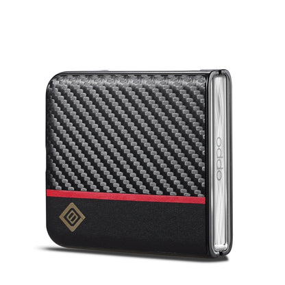 LC.IMEEKE 3 in 1 Carbon Fiber Texture Shockproof Phone Case, For OPPO Find N3 Flip, For OPPO Find N