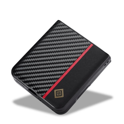 LC.IMEEKE 3 in 1 Carbon Fiber Texture Shockproof Phone Case, For OPPO Find N3 Flip, For OPPO Find N