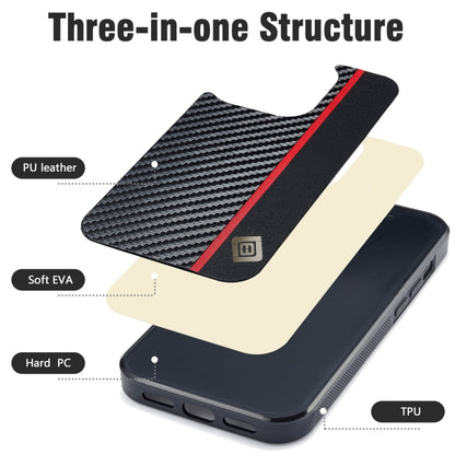 LC.IMEEKE 3 in 1 Carbon Fiber Texture Shockproof Phone Case, For OPPO Find N3 Flip, For OPPO Find N