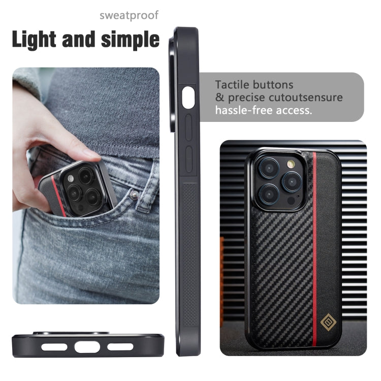 LC.IMEEKE 3 in 1 Carbon Fiber Texture Shockproof Phone Case