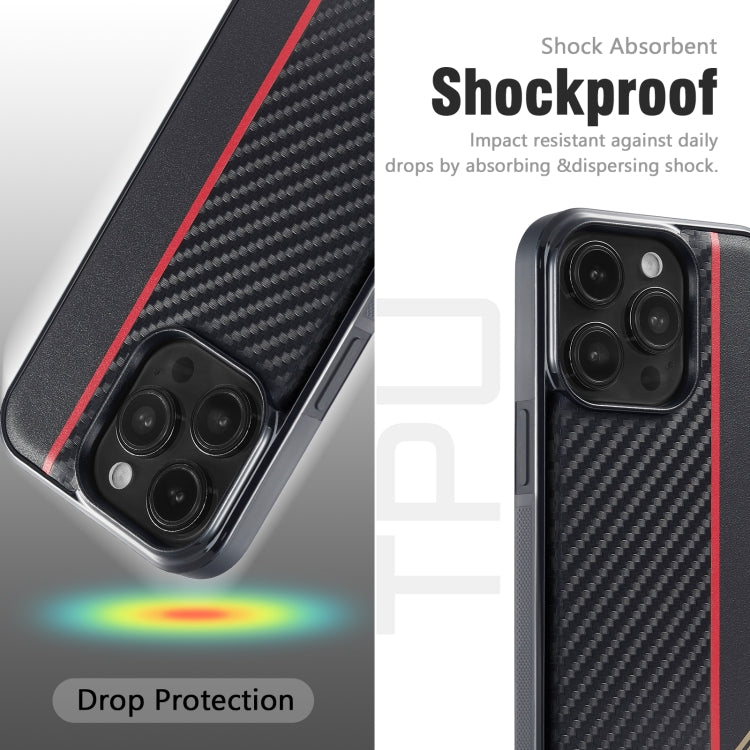 LC.IMEEKE 3 in 1 Carbon Fiber Texture Shockproof Phone Case, For OPPO Find N3 Flip, For OPPO Find N