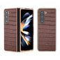 Crocodile Texture Genuine Leather Electroplating Phone Case