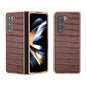 Crocodile Texture Genuine Leather Electroplating Phone Case, For Samsung Galaxy S23 FE 5G, For Samsung Galaxy Z Fold5, For Samsung Galaxy Z Flip5