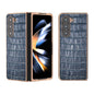 Crocodile Texture Genuine Leather Electroplating Phone Case