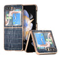 Crocodile Texture Genuine Leather Electroplating Phone Case, For Samsung Galaxy S23 FE 5G, For Samsung Galaxy Z Fold5, For Samsung Galaxy Z Flip5
