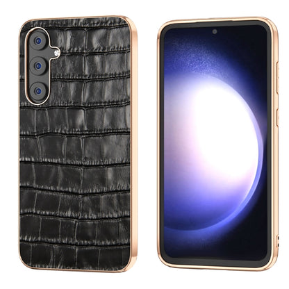 Crocodile Texture Genuine Leather Electroplating Phone Case, For Samsung Galaxy S23 FE 5G, For Samsung Galaxy Z Fold5, For Samsung Galaxy Z Flip5