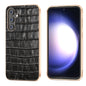 Crocodile Texture Genuine Leather Electroplating Phone Case, For Samsung Galaxy S23 FE 5G, For Samsung Galaxy Z Fold5, For Samsung Galaxy Z Flip5