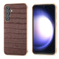 Crocodile Texture Genuine Leather Electroplating Phone Case, For Samsung Galaxy S23 FE 5G, For Samsung Galaxy Z Fold5, For Samsung Galaxy Z Flip5