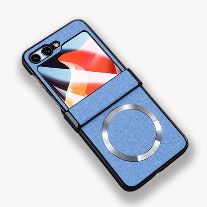 MagSafe Back Screen Film Integrated Cloth Texture Phone Case, For Samsung Galaxy Z Flip6 / Flip7 FE, For Samsung Galaxy Z Flip5