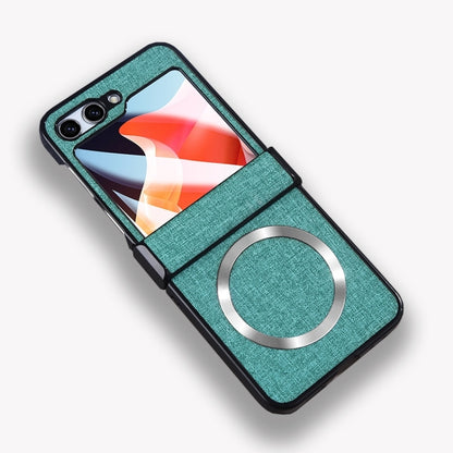 MagSafe Back Screen Film Integrated Cloth Texture Phone Case, For Samsung Galaxy Z Flip6 / Flip7 FE, For Samsung Galaxy Z Flip5