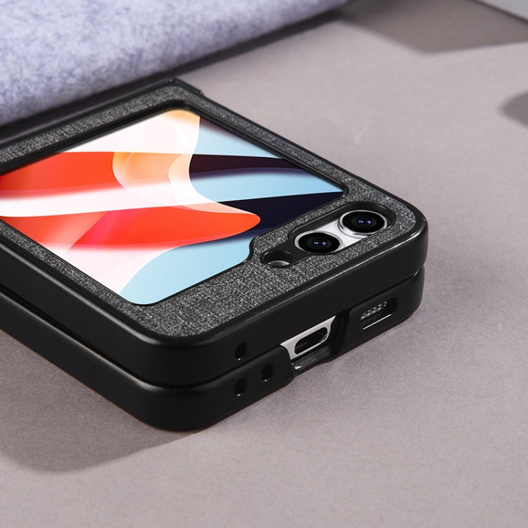 MagSafe Back Screen Film Integrated Cloth Texture Phone Case, For Samsung Galaxy Z Flip6 / Flip7 FE, For Samsung Galaxy Z Flip5