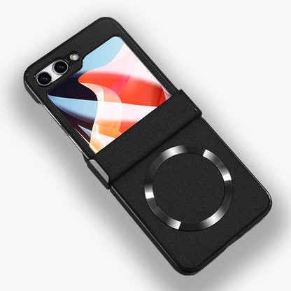 MagSafe Back Screen Film Integrated Cloth Texture Phone Case, For Samsung Galaxy Z Flip6 / Flip7 FE, For Samsung Galaxy Z Flip5
