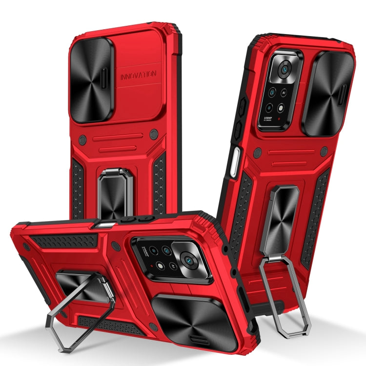 Camshield Robot TPU Hybrid PC Phone Case, For Redmi Note 12 4G / 5G Global, For Redmi Note 12 Pro Global, For Redmi Note 11 Pro 4G / 5G Global, For Redmi Note 11S Global