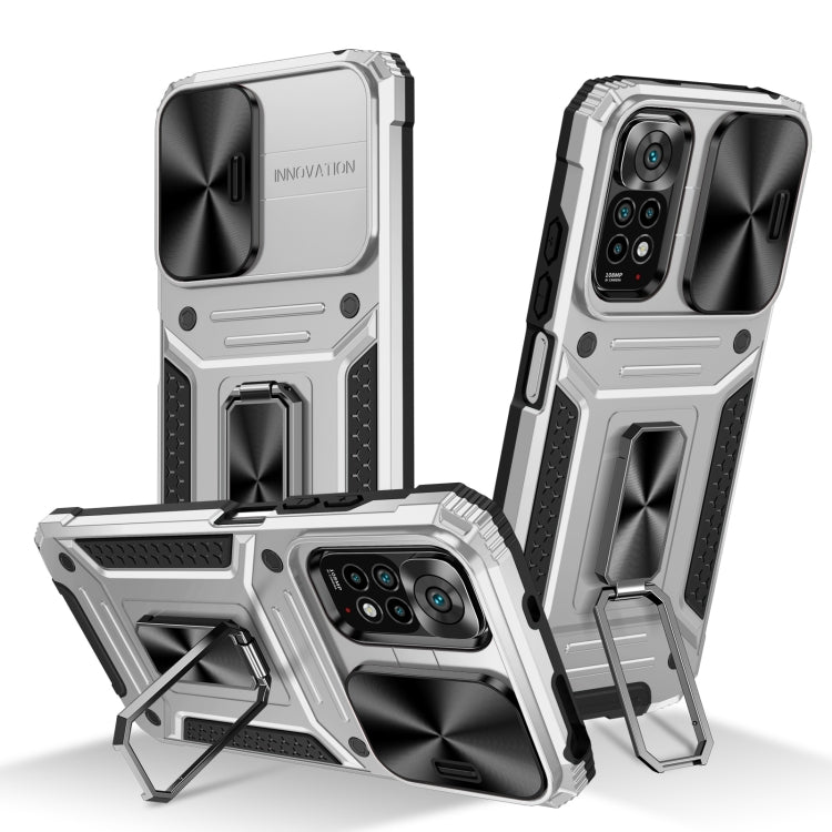 Camshield Robot TPU Hybrid PC Phone Case, For Redmi Note 12 4G / 5G Global, For Redmi Note 12 Pro Global, For Redmi Note 11 Pro 4G / 5G Global, For Redmi Note 11S Global