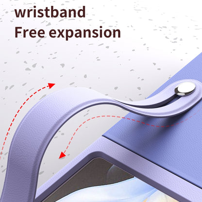 Skin Contrast Wristband Folding Phone Case