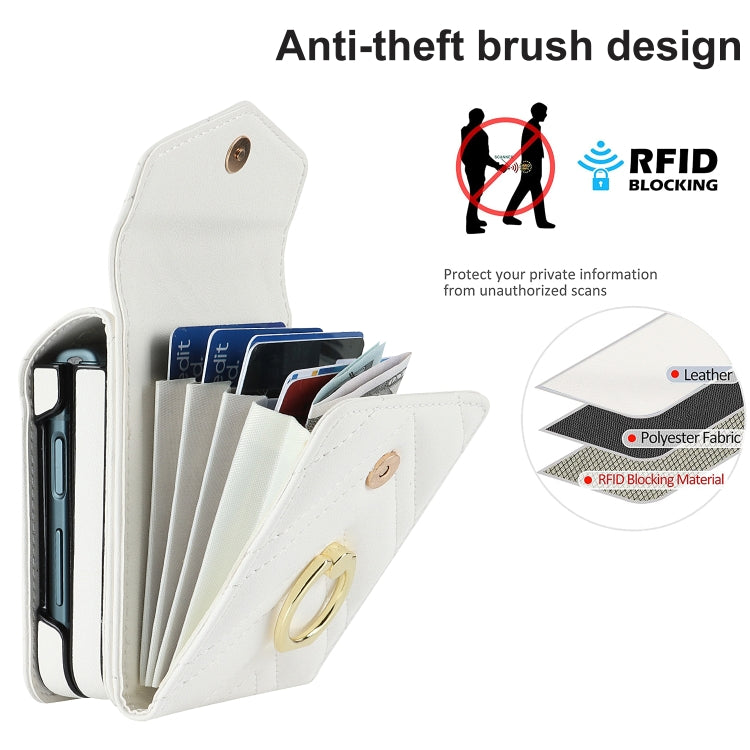 V-shaped RFID Card Slot Phone Case with Ring Holder