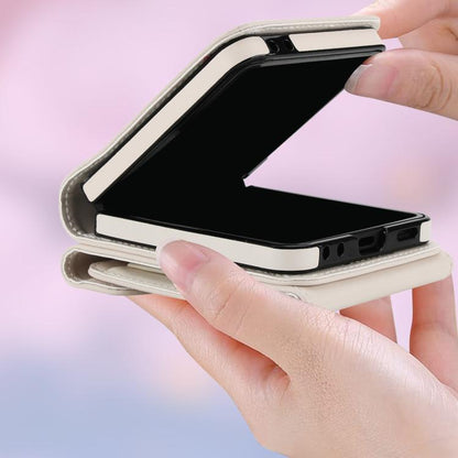 V-shaped RFID Card Slot Phone Case with Ring Holder, For Samsung Galaxy Z Flip7 5G, For Samsung Galaxy Z Flip6 / Flip7 FE, For Samsung Galaxy Z Flip5