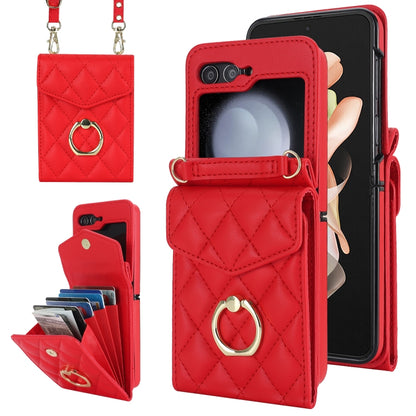 Diamond Lattice RFID Card Slot Phone Case with Ring Holder