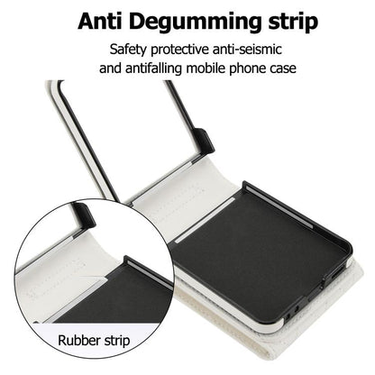 Diamond Lattice RFID Card Slot Phone Case with Ring Holder, For Samsung Galaxy Z Flip7 5G, For Samsung Galaxy Z Flip6 / Flip7 FE, For Samsung Galaxy Z Flip5