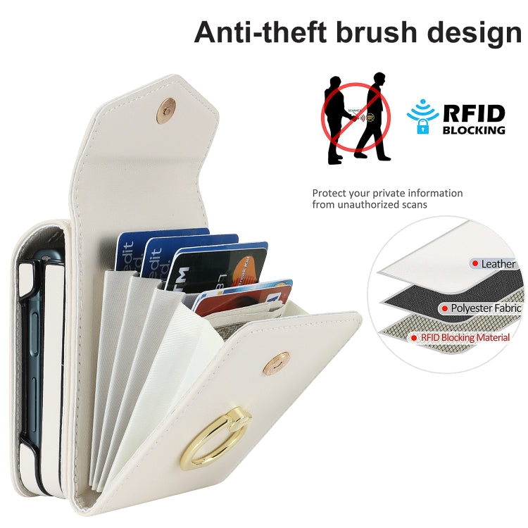 Litchi Texture RFID Card Slot Phone Case with Ring Holder