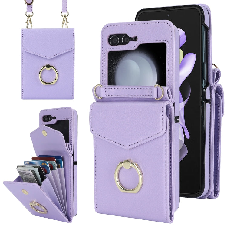 Litchi Texture RFID Card Slot Phone Case with Ring Holder