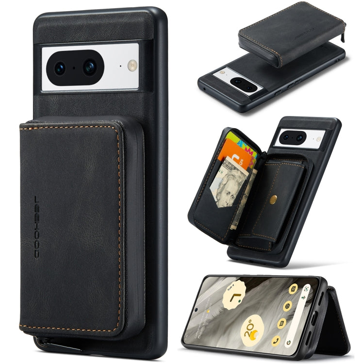 JEEHOOD Magnetic Zipper Wallet Phone Leather Case, For Google Pixel 8 Pro, For Google Pixel 8