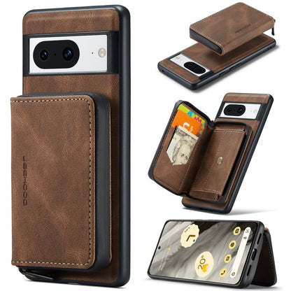 JEEHOOD Magnetic Zipper Wallet Phone Leather Case, For Google Pixel 8 Pro, For Google Pixel 8