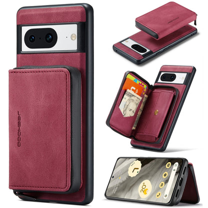 JEEHOOD Magnetic Zipper Wallet Phone Leather Case, For Google Pixel 8 Pro, For Google Pixel 8
