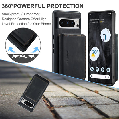 JEEHOOD Magnetic Zipper Wallet Phone Leather Case, For Google Pixel 8 Pro, For Google Pixel 8