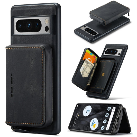 JEEHOOD Magnetic Zipper Wallet Phone Leather Case, For Google Pixel 8 Pro, For Google Pixel 8