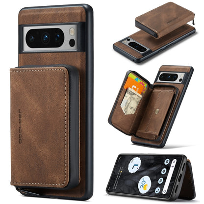 JEEHOOD Magnetic Zipper Wallet Phone Leather Case, For Google Pixel 8 Pro, For Google Pixel 8