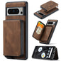 JEEHOOD Magnetic Zipper Wallet Phone Leather Case, For Google Pixel 8 Pro, For Google Pixel 8