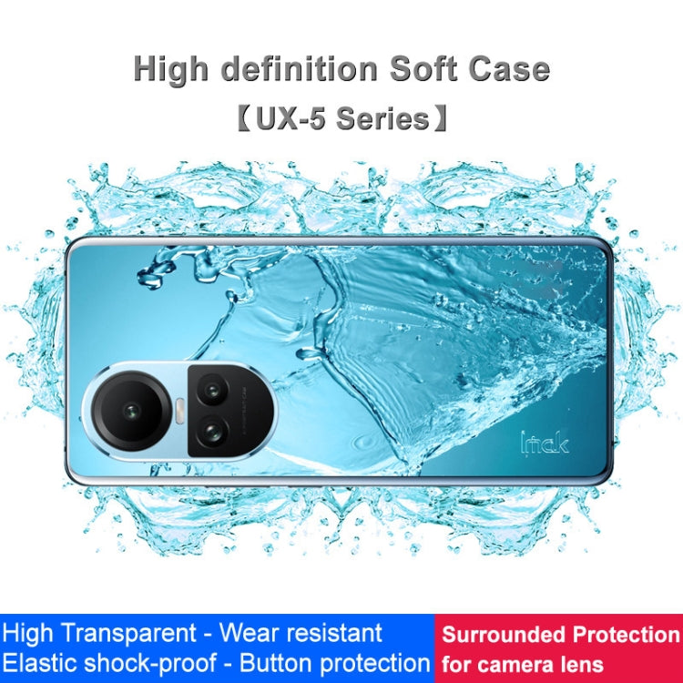 IMAK UX-5 Series Transparent TPU Phone Case, For OPPO Reno10 5G Global, For OPPO Reno10 Pro+ 5G Global