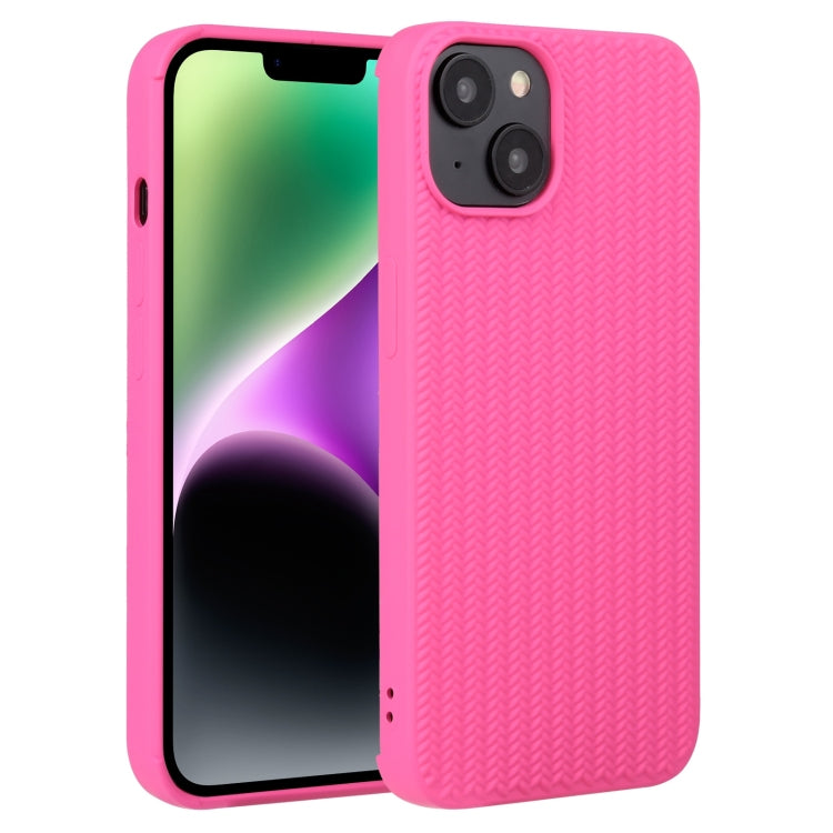 Weave Texture Silicone Phone Case, For iPhone 15