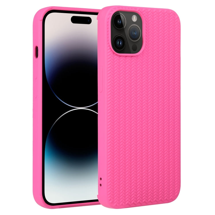 Weave Texture Silicone Phone Case, For iPhone 16, For iPhone 15 Pro Max