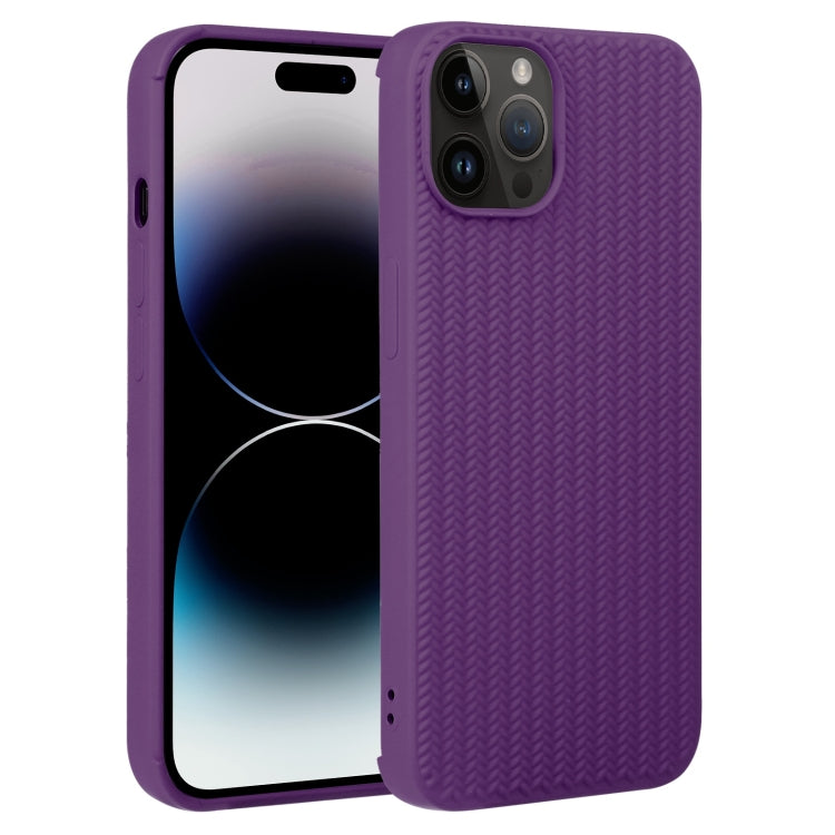 Weave Texture Silicone Phone Case, For iPhone 16, For iPhone 15 Pro Max
