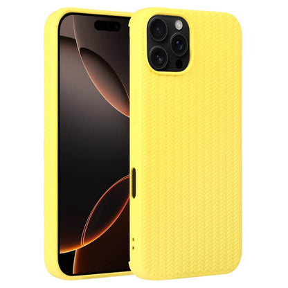 Weave Texture Silicone Phone Case, For iPhone 16e, For iPhone 16 Pro Max