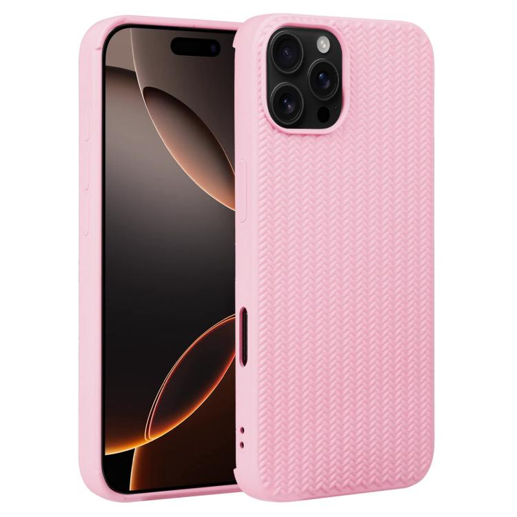 Weave Texture Silicone Phone Case, For iPhone 16e, For iPhone 16 Pro Max