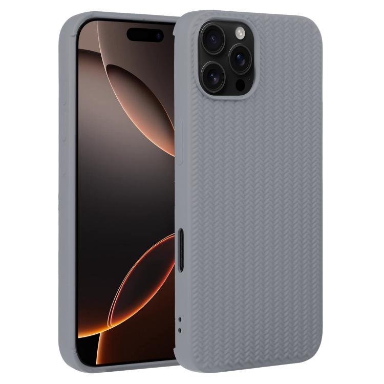 Weave Texture Silicone Phone Case, For iPhone 16e, For iPhone 16 Pro Max