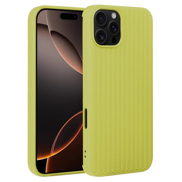 Weave Texture Silicone Phone Case, For iPhone 16 Pro, For iPhone 16 Plus