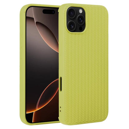 Weave Texture Silicone Phone Case, For iPhone 16 Pro, For iPhone 16 Plus