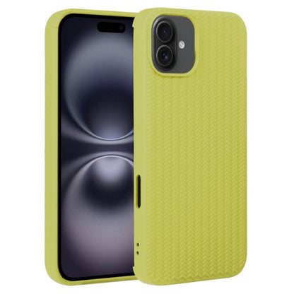 Weave Texture Silicone Phone Case, For iPhone 16 Pro, For iPhone 16 Plus