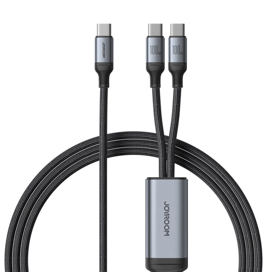 JOYROOM A21 100W Type-C to Dual Type-C 2 in 1 Charging Cable, Length: 1.5m, Type-C to Dual Type-C