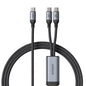 JOYROOM A21 100W Type-C to Dual Type-C 2 in 1 Charging Cable, Length: 1.5m, Type-C to Dual Type-C