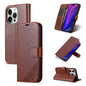 AZNS Sheepskin Texture Flip Leather Phone Case, For iPhone 17e / 16e, For iPhone 17 Pro Max, For iPhone 17 Pro, For iPhone 17, For iPhone Air, For iPhone 16 Pro Max, For iPhone 16 Pro, For iPhone 15 Pro Max