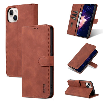 AZNS Skin Feel Calf Texture Flip Leather Phone Case, For iPhone 15 Pro, For iPhone 15 Plus, For iPhone 15