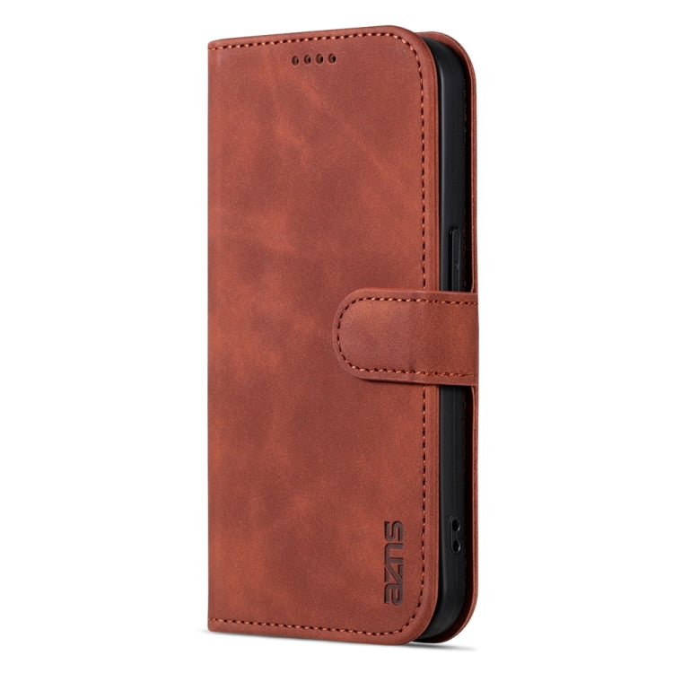 AZNS Skin Feel Calf Texture Flip Leather Phone Case, For iPhone 15 Pro, For iPhone 15 Plus, For iPhone 15