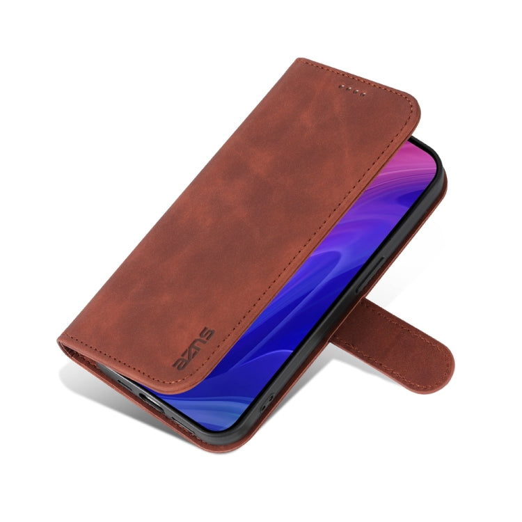 AZNS Skin Feel Calf Texture Flip Leather Phone Case, For iPhone 15 Pro, For iPhone 15 Plus, For iPhone 15