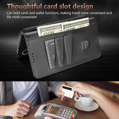 AZNS Skin Feel Calf Texture Flip Leather Phone Case, For iPhone 17 Pro, For iPhone 17, For iPhone Air, For iPhone 15 Pro Max